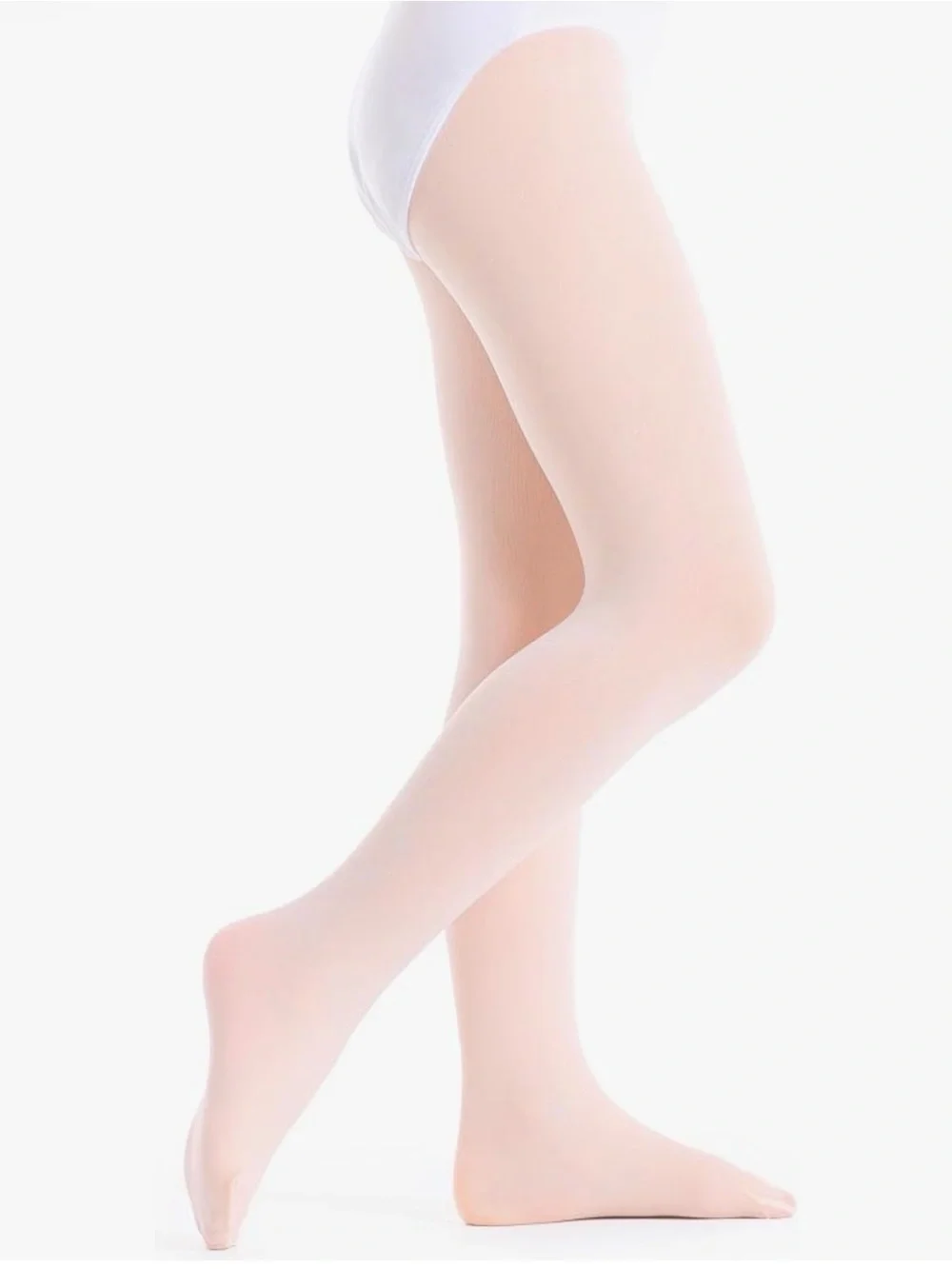 Girls Ballet Tights in Light Pink – Stretchy Dance Hosiery